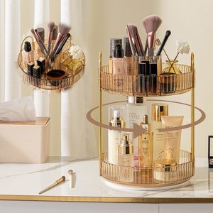 Rotating Makeup Organizer For Vanity, High-capacity Skincare Clear Make Up😍
